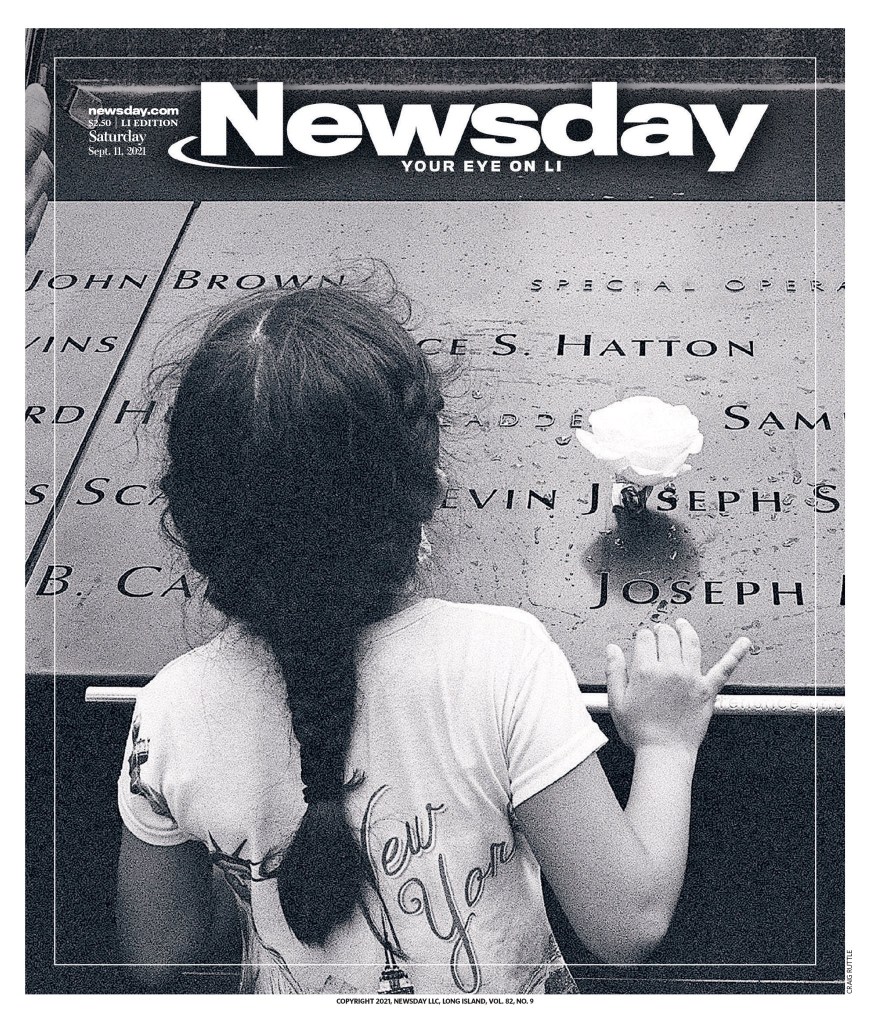 Newsday cover, Sept. 11, 2021, on the 20th anniversary of the attacks in New York. 