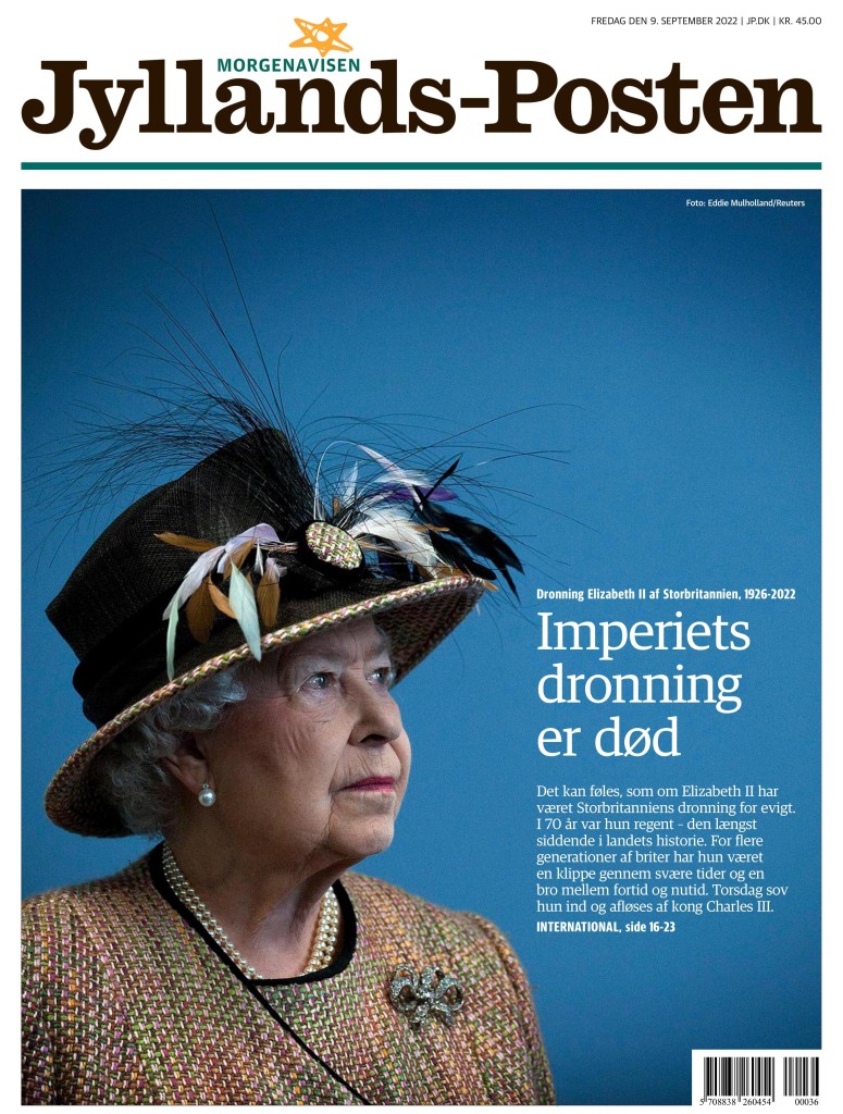 Jyllands-Posten front page, Sept. 9, 2022