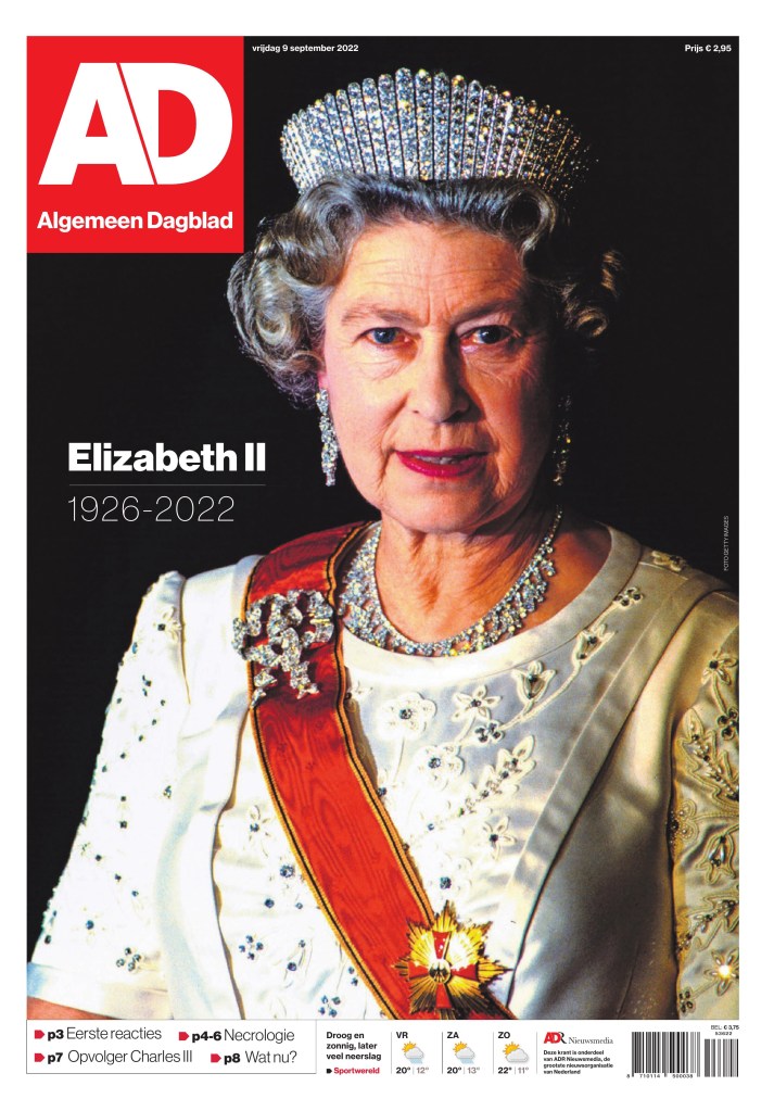 Algemeen Dagblad front page, Sept. 9, 2022