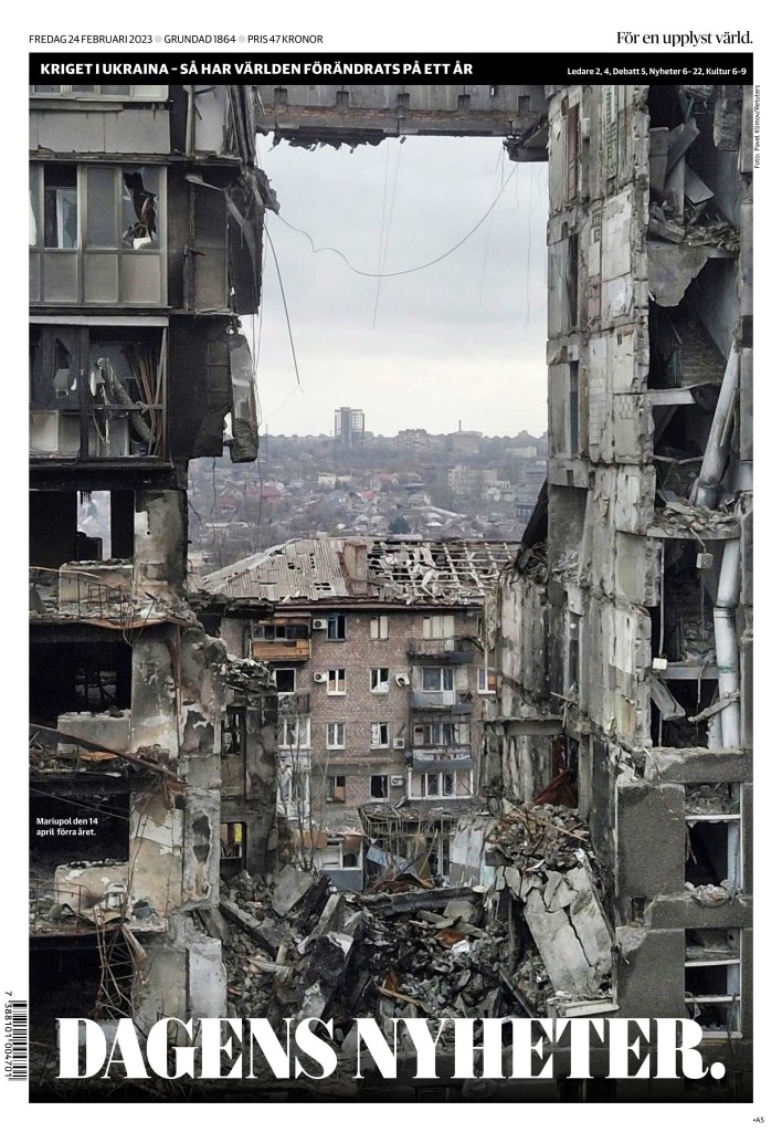 Dagens Nyheter front page, Feb. 24, 2023